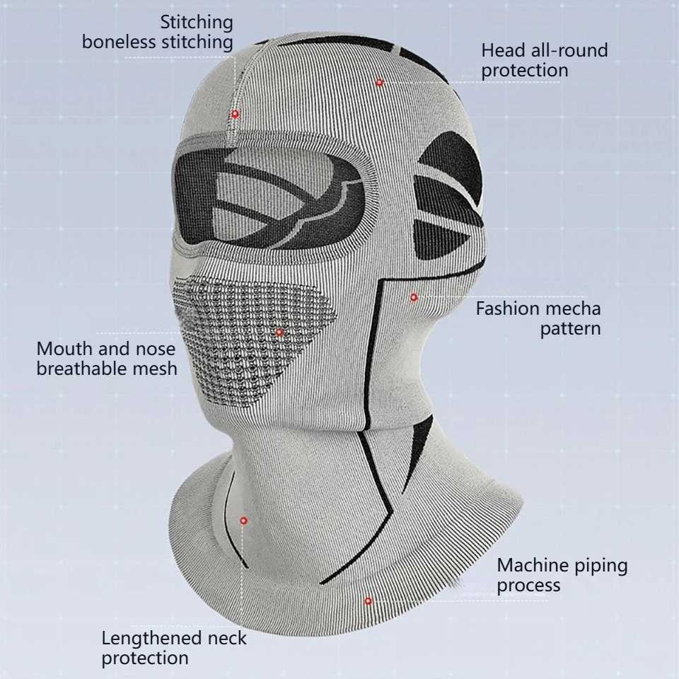 GTUBIKE Men Women ColdProof Thermal Scarf Winter Ski Hat Balaclava Full Face Mask Ski Cycling Head Neck Cover Helmet Liner Z250926