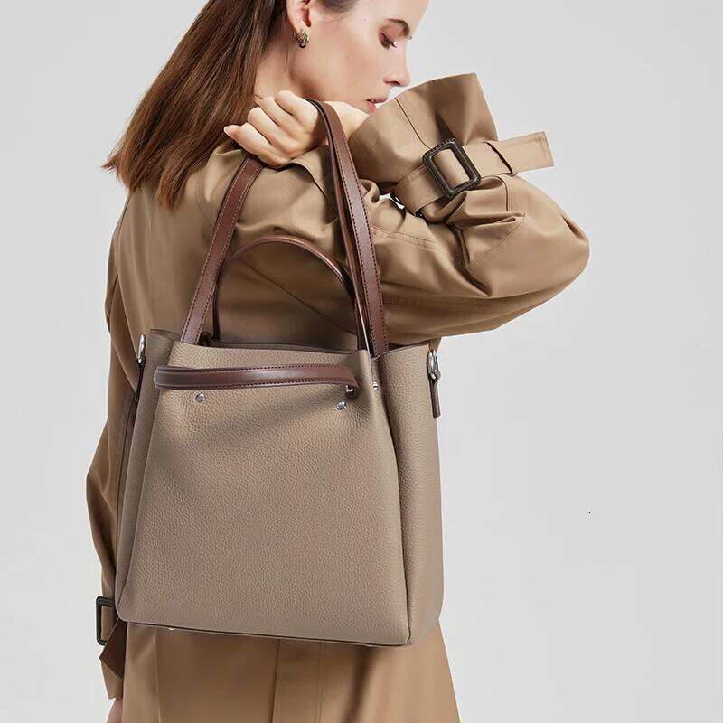 Autumn And Winter New Ladies' Genuine Leather Handbag Trendy Women's Handbags Large Capacity Designer Shoulder Bag Suotong2509