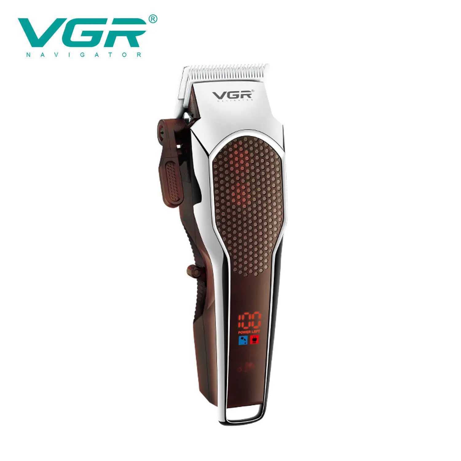 cordless hair trimmer professional rechargeable electric barber hair clipper for men with LED display V189 R250926