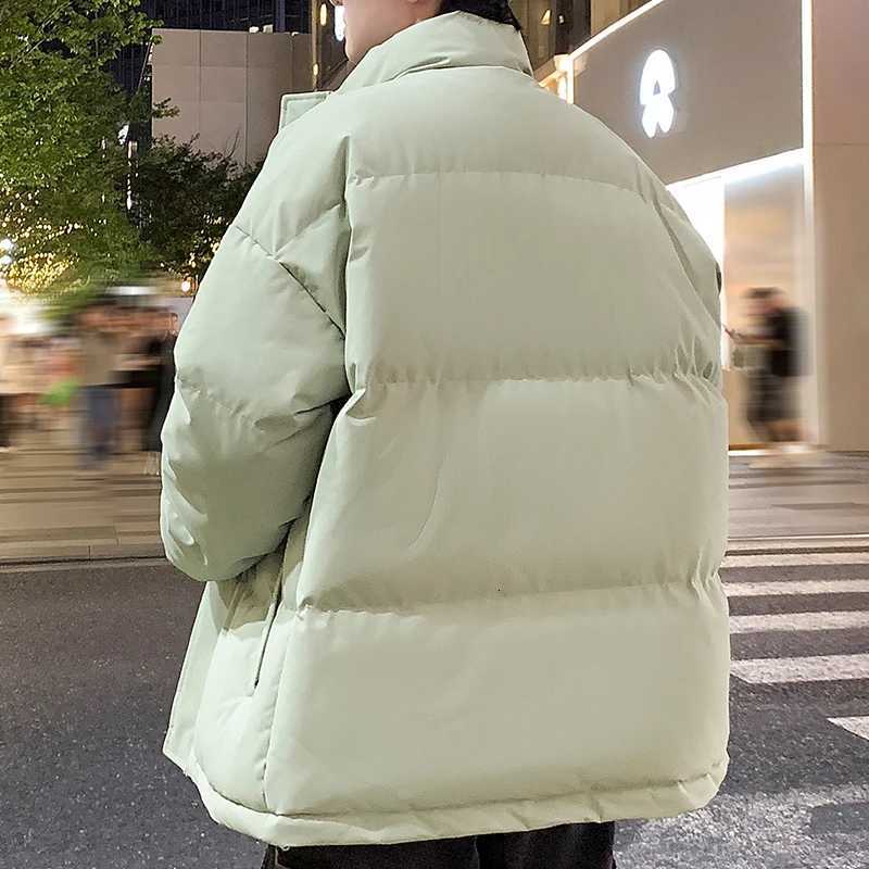 Warm Winter Male Puffer Jacket Thick Parkas Korean Fashion Men Padded Down Outwear Zipper Stand Collar Loose Couple Outdoor Coat W250926