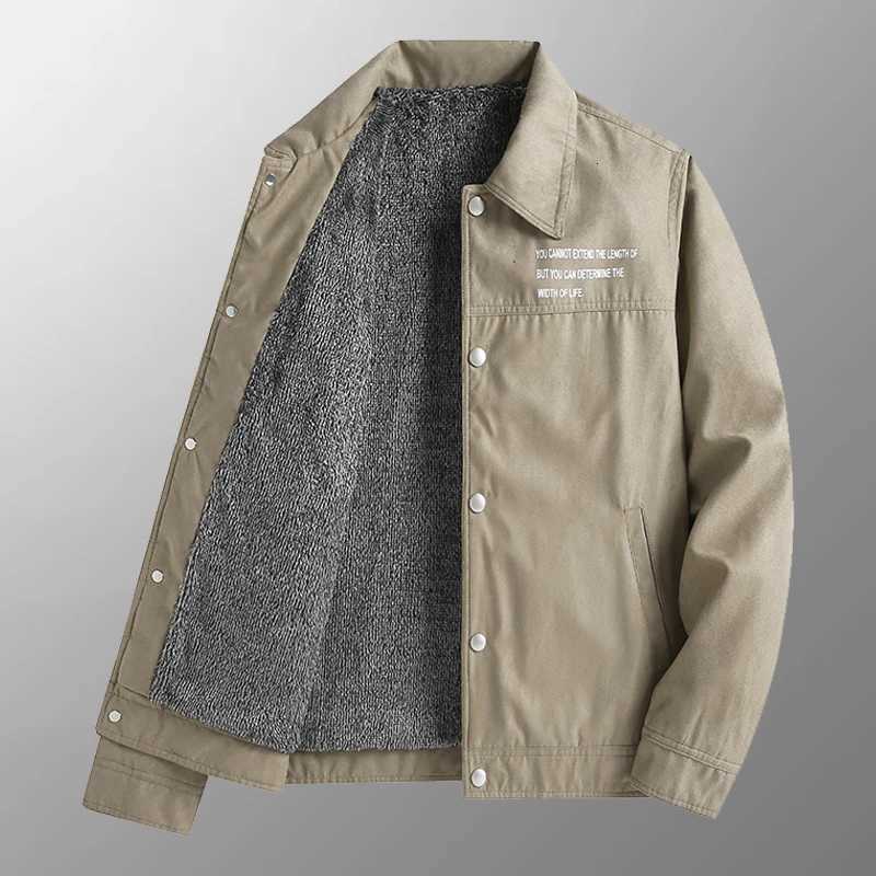 Autumn and Winter Jacket Fashionable and Simple Mens with Thick Cotton Comfortable Jacket Casual and Versatile Mens Clothing W250926