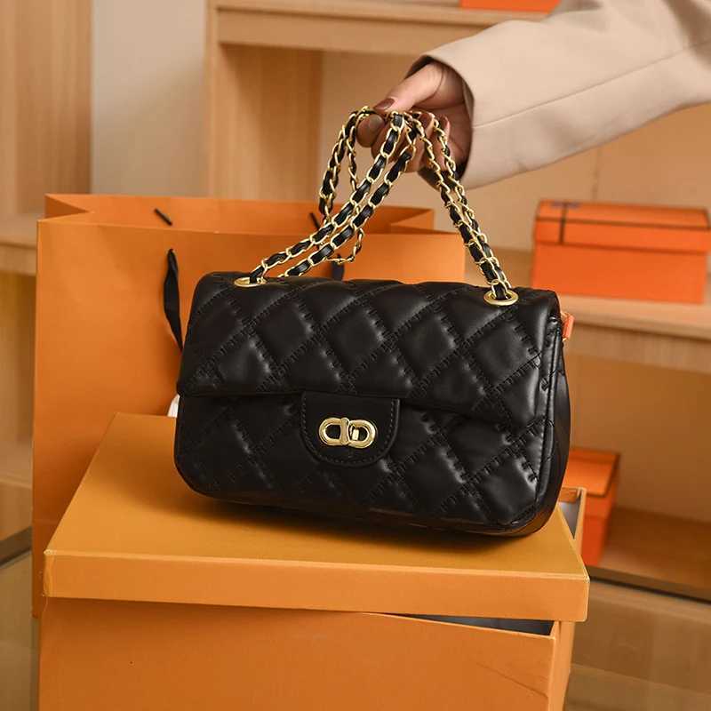 Womens New Spring And Summer Womens Bag Small Fragrant Wind Ringgrid Chain Bag Senior Sense Ladies Purple Crossbody Bag Z250926