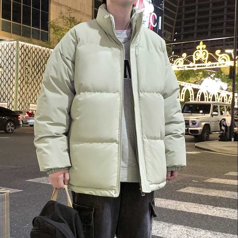 Warm Winter Male Puffer Jacket Thick Parkas Korean Fashion Men Padded Down Outwear Zipper Stand Collar Loose Couple Outdoor Coat W250926