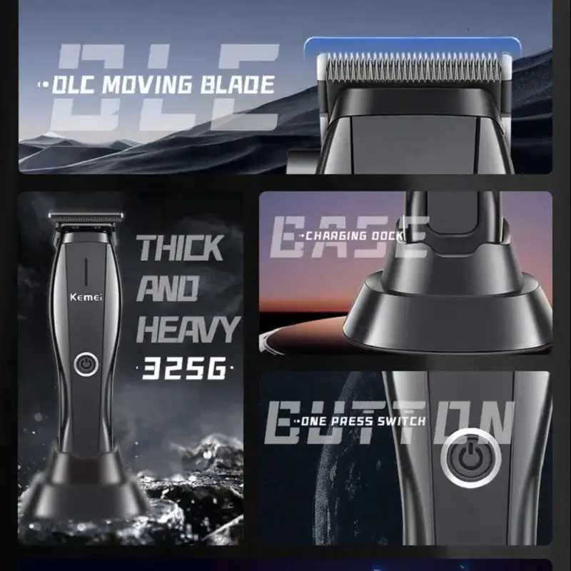 KEMEI km2295 professional Commercial Clippers Barber DLC Blade Hair Clipper Trimmer With Base R250926