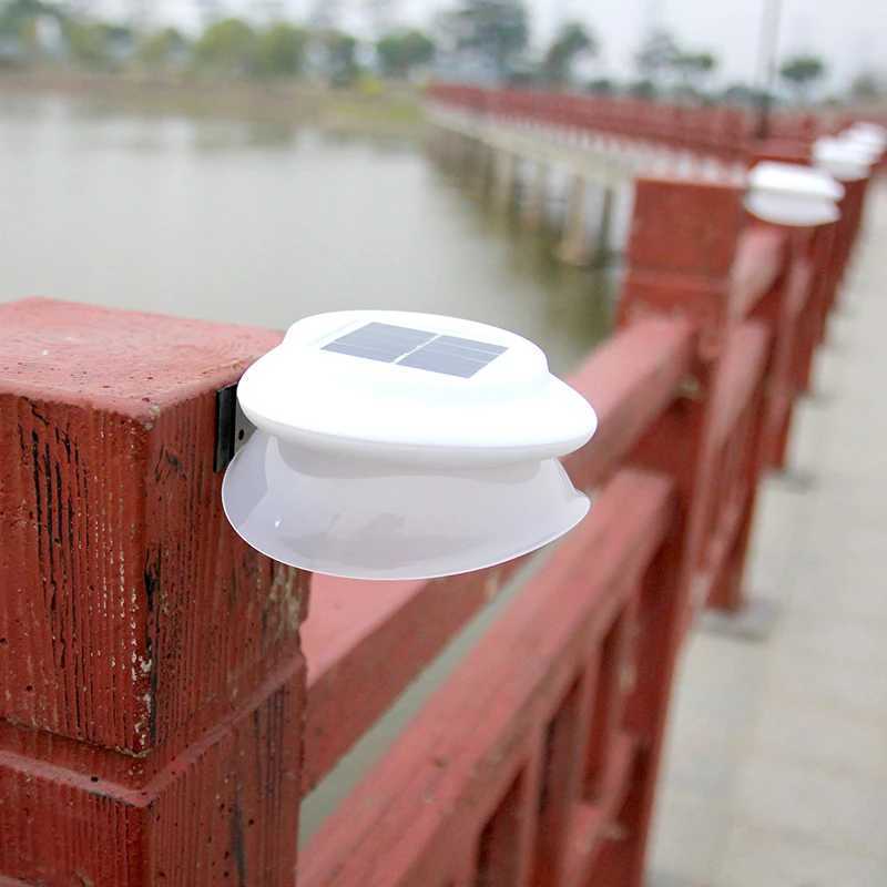 DENGSUM 9 LED UFO Solar Street Lights Home Outdoor Lighting Garden Fence Bar Lights LED Garden Lights C250925