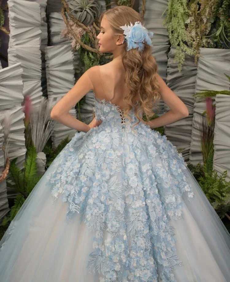 Custom Made Flower Girl Dresses for Wedding Applique Tulle Sleeveless Kids Birthday Party Sheer Neck First Communion Gowns Z250926