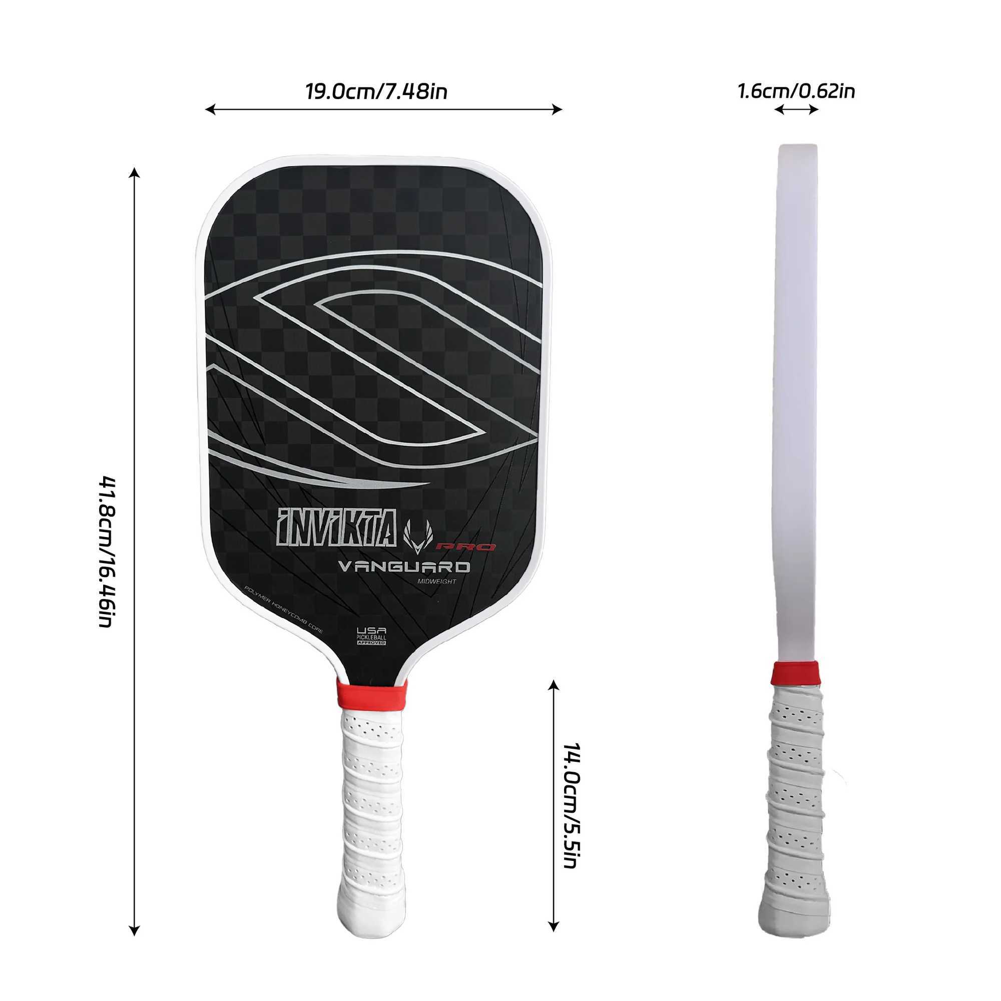 Free racket cover 12K Pickleball Paddle 16mm polymer honeycomb core enhanced spin and power nonslip tape edge protection J250926