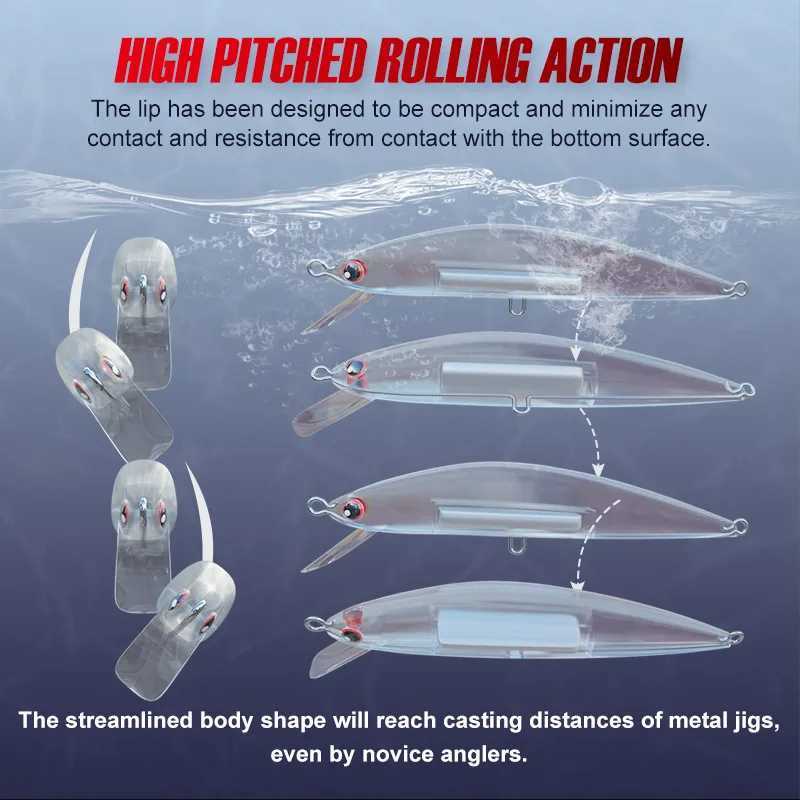 Noeby 120mm 44g Heavy Sinking Minnow Fishing Lure Long Casting Wobbr Artificial Hard Bait for Sea Bass Saltwater Fishing Lure W250926