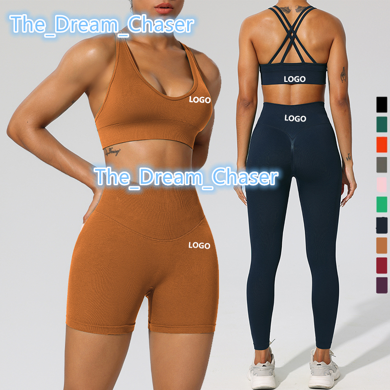 XWQ059Q061 Customized Hot Solid Color Fashion Sportswear Yoga Sports Gym Clothes Fitness Women Yoga Fitness 3 Pieces Set