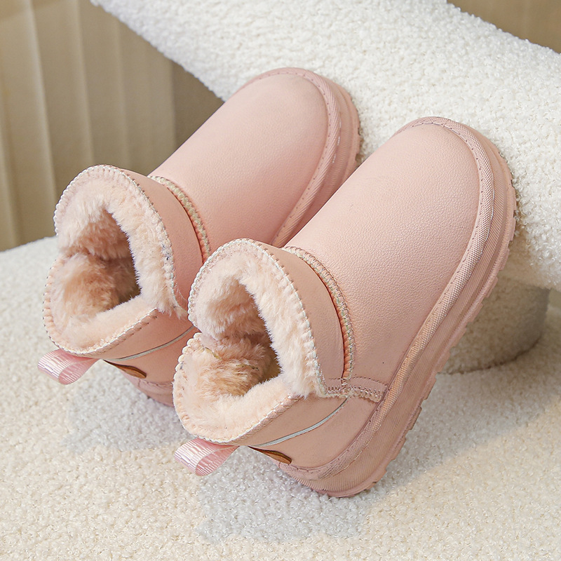 Children's snow boots, men's and women's winter new styles, wool lined thick warm boots, fashionable anti slip comfortable cotton high 