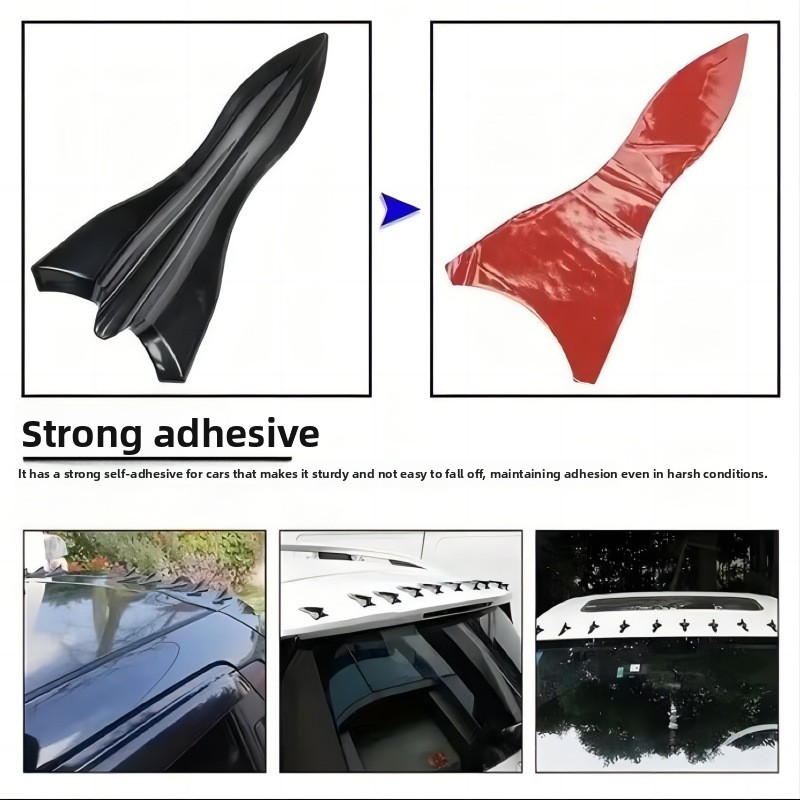 Universal Car Fender Blade Trim Shark Gills - Black Adhesive Body Decals, Stylish Exterior Modification Accessories-NO21