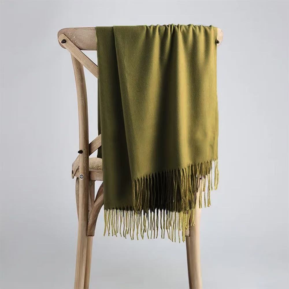 T1869 Winter Solid Color Cashmere Scarf/Shawl for Men and Women