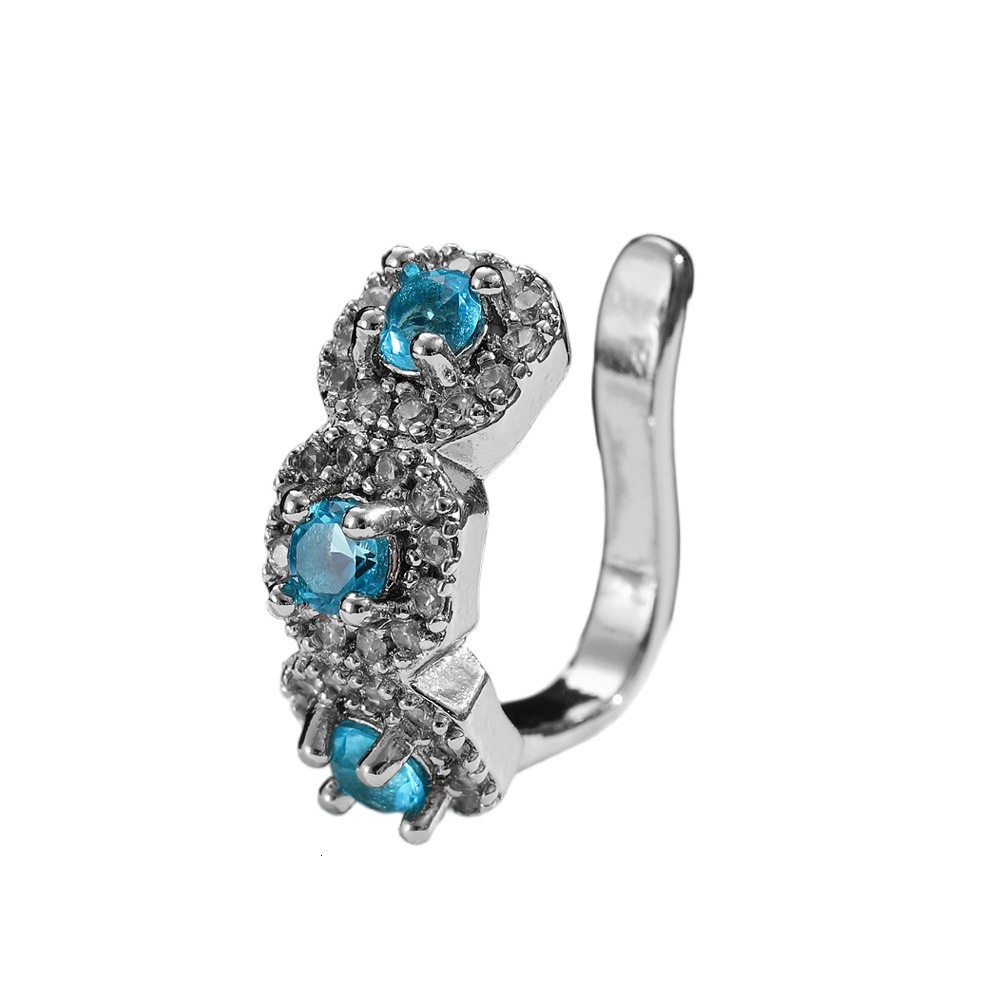 Single Cuff Ice Sugar Personality Unisex Jewelry Handsome Full Ear Clip Non-Pierced