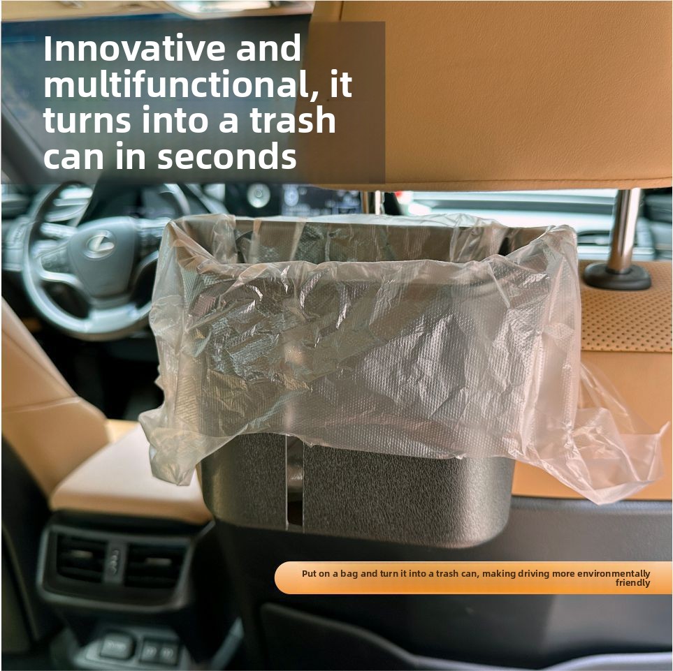Car Door Trash Can, Seat - Back Hanging Storage Bin, Multifunctional for Car & Home, Organize Clutter-NO10