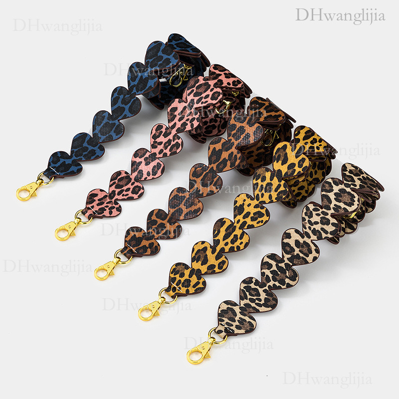 DH Luggage Accessories New Leopard Print Women's Bag Single Shoulder Wide Heart-Shaped Replacement Strap
