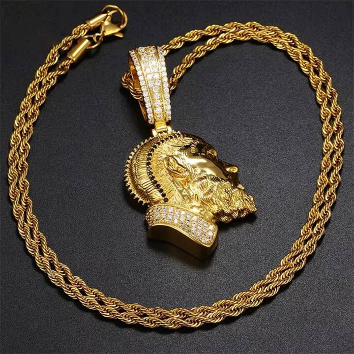 925 Silver 3d Design Fashion Enamel Mens Custom Hip Hop Moissanite Pendant