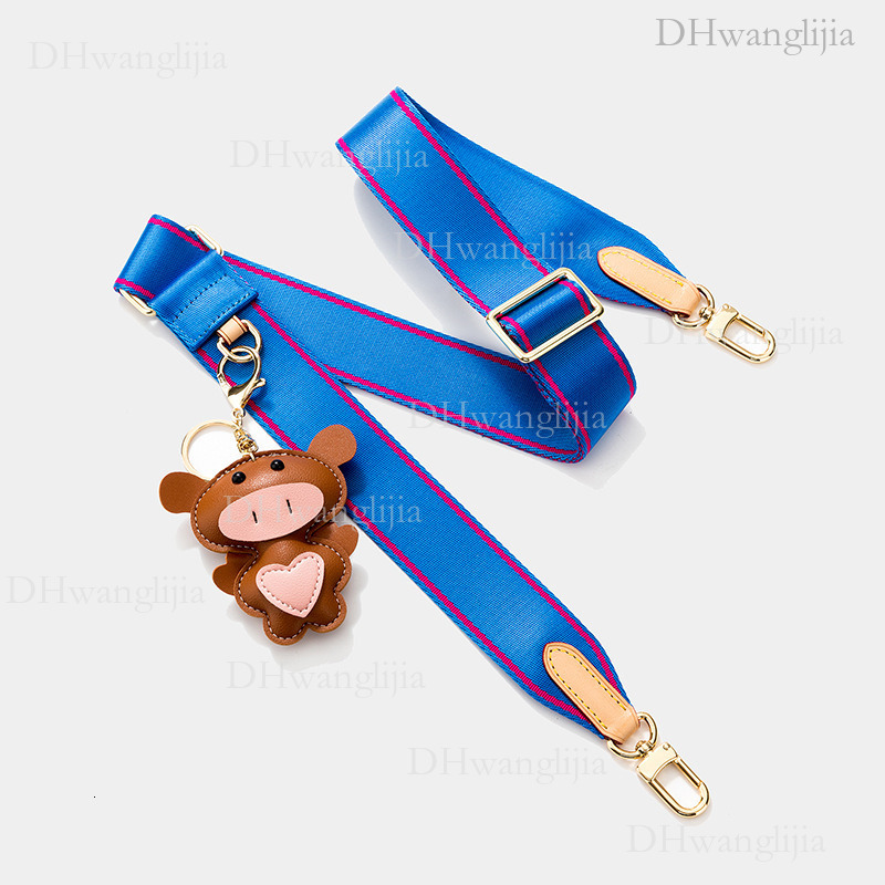 DH Luggage Accessories Suitable for Single Crossbody Wide Shoulder Nylon Webbing Length Decorative Bag Strap Cartoon Pendant