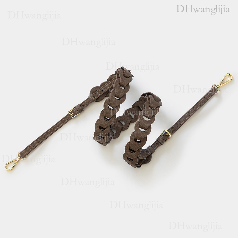 DH Luggage Accessories Live Broadcast Adjustable Length Wide Shoulder Lychee Pattern Leather Ring Buckle Crossbody Bag Strap for Women