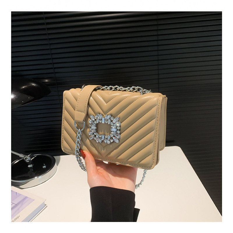 New fashionable women's one-piece slanted shoulder small square bag 2025 designer