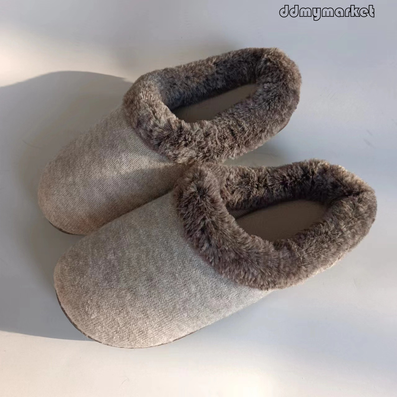 Knitted Fabric Cationic PV Fleece Size Home Indoor Cotton Slippers ddmymarket