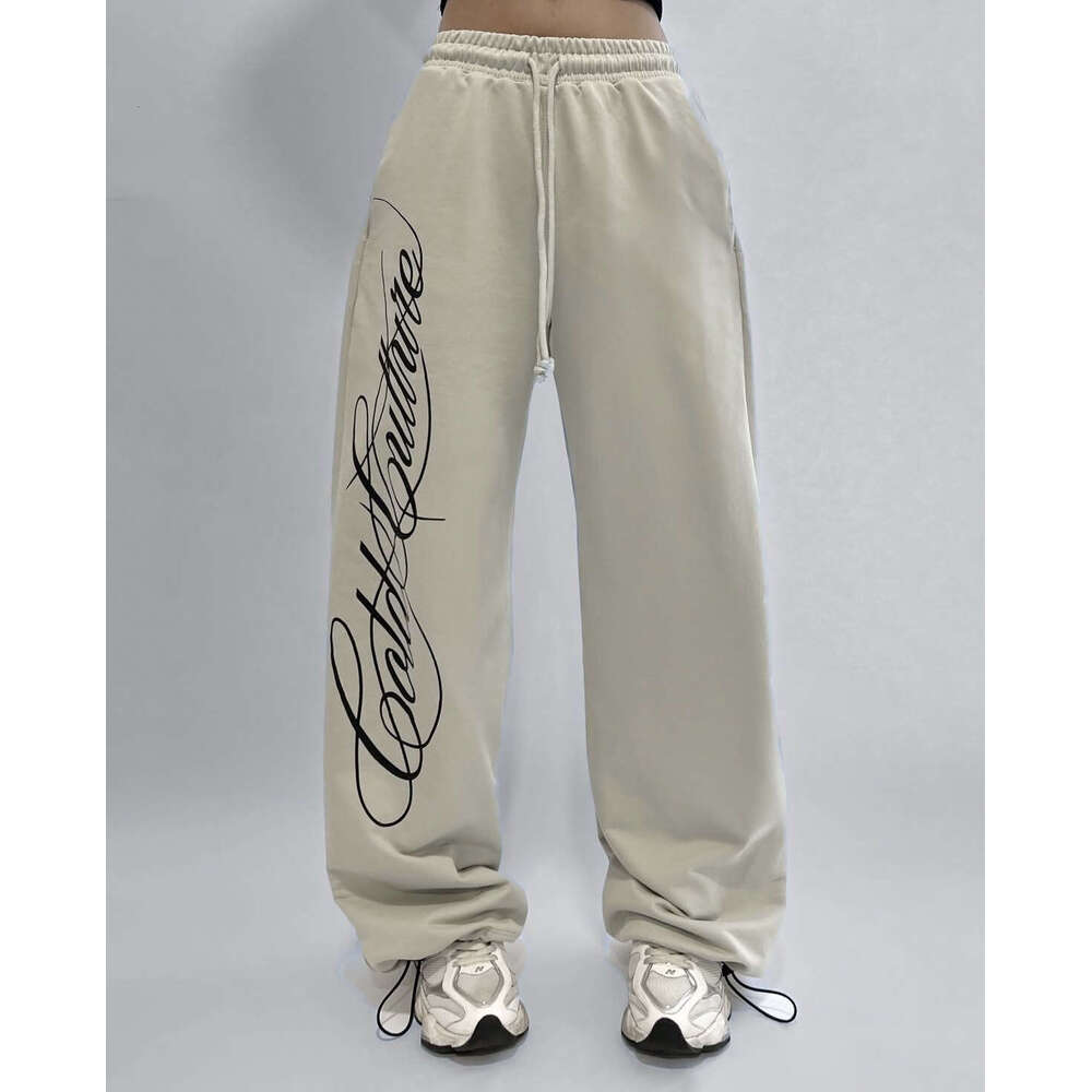 Trendy Brand Casual with Unique Graffiti Print Pattern, Stretchy High Street Dark Gothic Long Pants