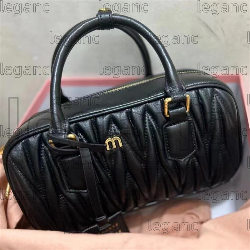 High quality Arcadie matelasse bowling bag Luxury Designer bags Soft Sheepskin Handbag tote bag Womens mens leather crossbody Shoulder Bag Clutch makeup Bags