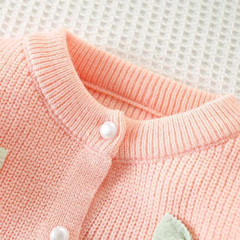 2025 New Autumn 26Yrs Baby Girls Clothing Set Long Sleeved Knitted Cardigan CoatShort Skirt Children Knitted Clothes Suit L250926RV31