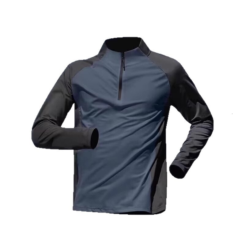 Men's Sports Thin Breathable Autumn Winter Running Training Long Sleeve Top Outdoor Hiking Quick-Dry T-Shirt Loose Fit Sports