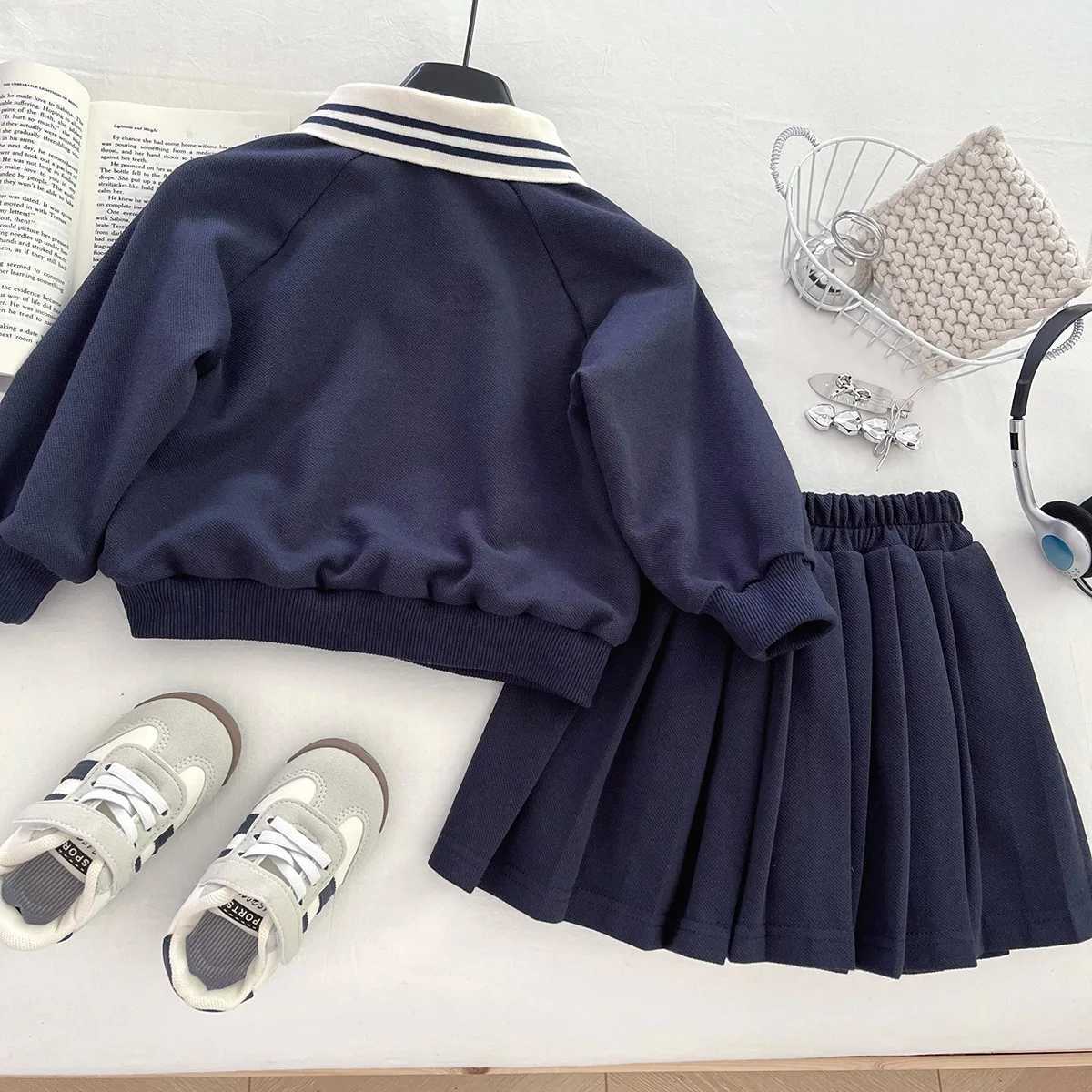 Girls Set 2025 Spring and Autumn New Style Set College Style Fashionable Hoodie Half Skirt Two Piece Set Sweet and Cute L2509265XCL