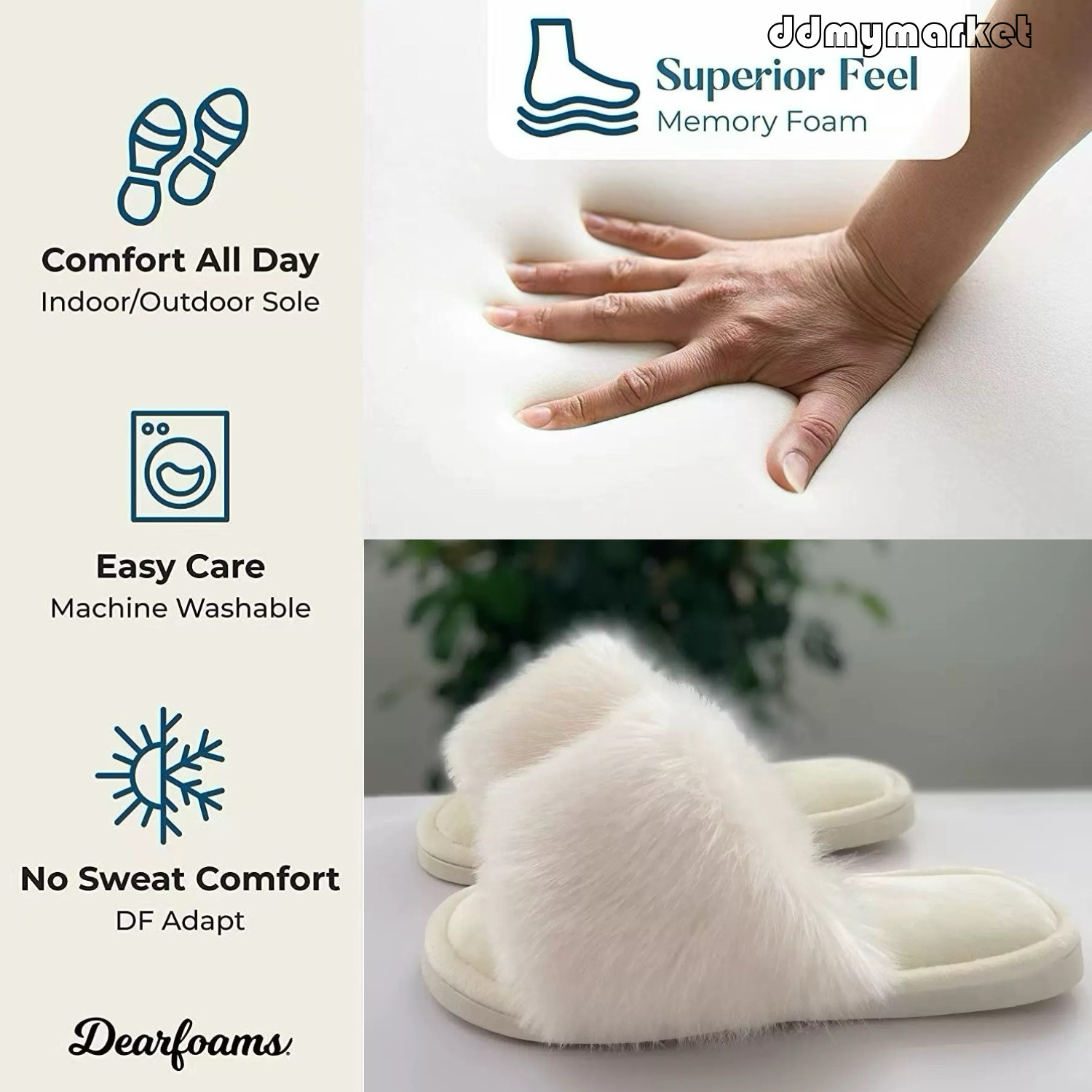 Large Plush Autumn Winter Cute Open-toe Women's Fashion Internet Celebrity Home Cotton Slippers ddmymarket
