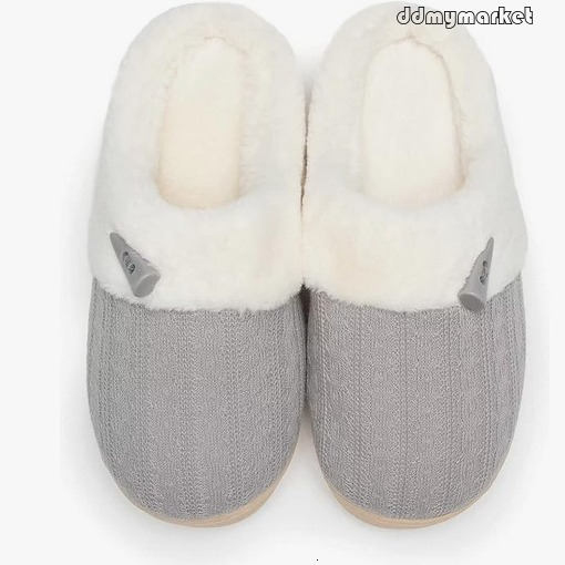 Knitted Fabric Cotton Slippers with Horn Buckle ddmymarket