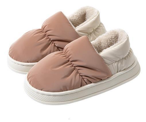 Waterproof Down Fabric Bag Heel Autumn Winter Thick Sole Non-Slip Cotton Warm Maternity Shoes ddmymarket
