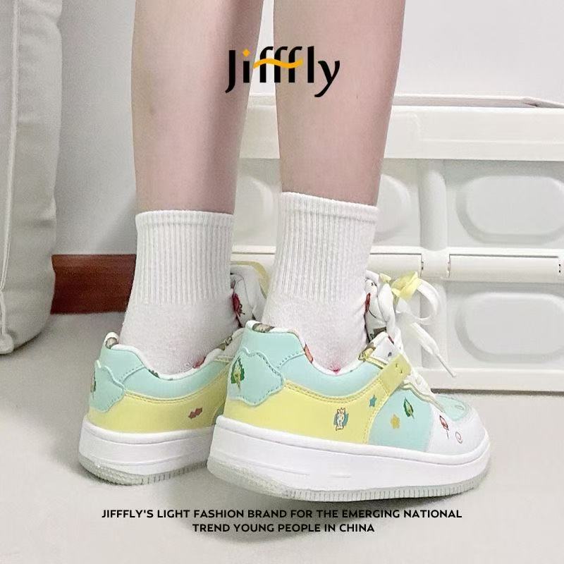Jifffly women's shoes 2025 autumn and winter campus style students all-match ins trend sports shoes increase height thick bottom to show leg leng