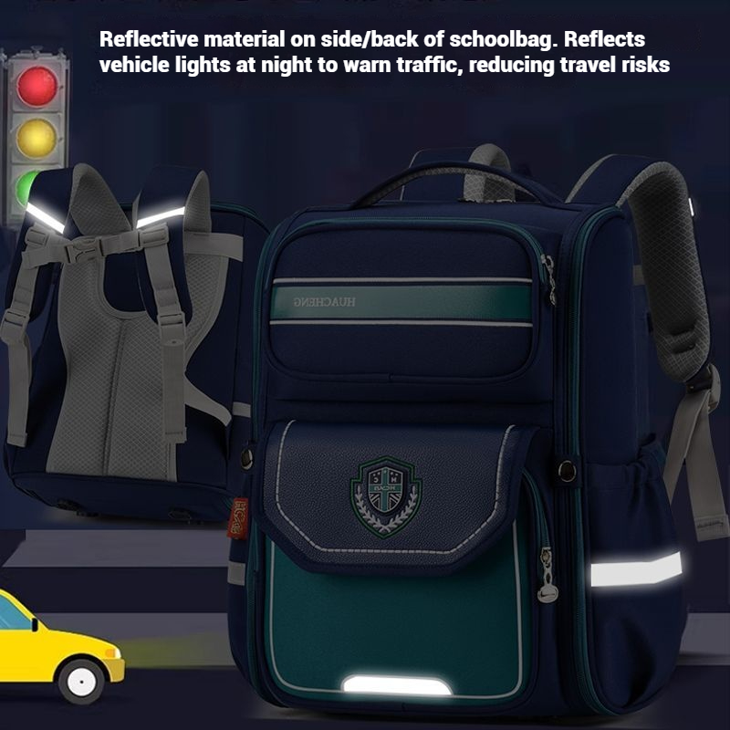 New Fashionable Backpack for Students in Grades 1-6 Lightweight Multi-Compartment Design with Large Capacity