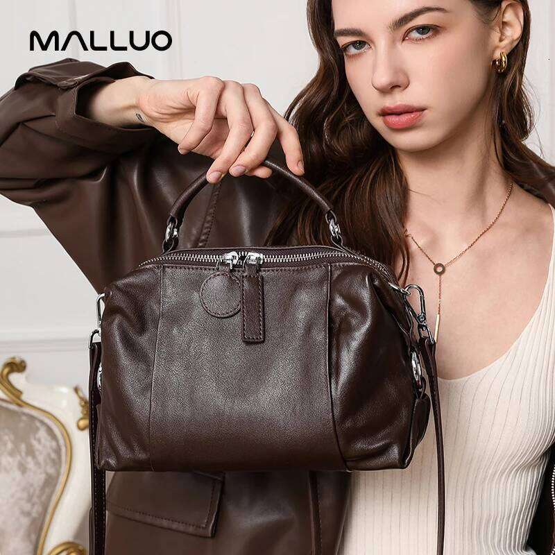Natural Cow Genuine Leather Shoulder Bags Women Cowhide Bag Lady Soft Design Female Handbag for Ladies High Quality