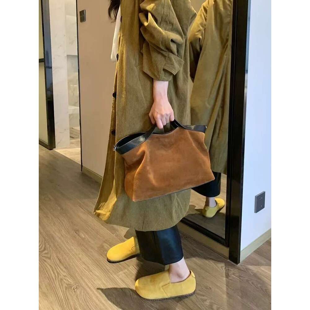 designer bag Luxury bag Genuine Leather Women's New Matte Cowhide Tote Simple Versatile Handbag Commuter Crossbody Large Bag