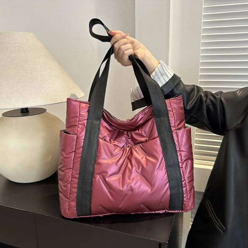 New Fashion Handbags Women Soft Quilted Space Cotton Shoulder Ladies Crossbody Bolso Mujer Couple Bag Tote Bags