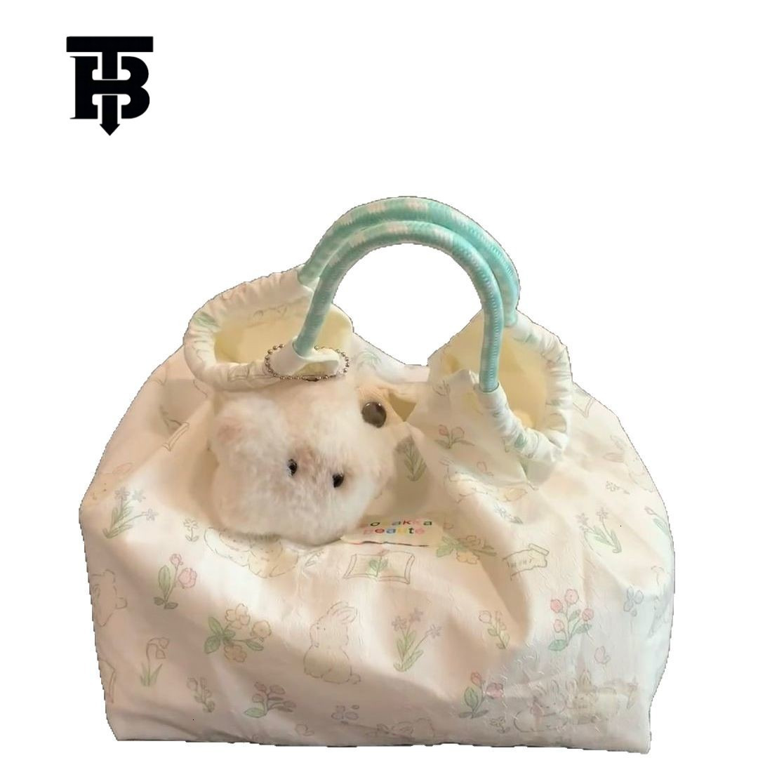 TB BHULAMTE Designer Bag Printed New Large Capacity Commuter Bag Cartoon Rabbit Handbag Korean Style Luxury Bag Shoulder Bag For Female Students Cute 