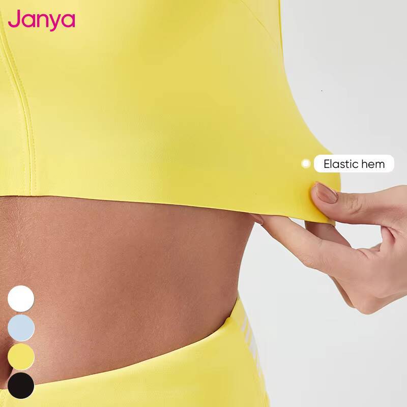 Janya 2025 Women Breathable High Neck Racerback Removable Pads Workout Gym Fitness Tank Top High Support Yoga Sports Bra Adults
