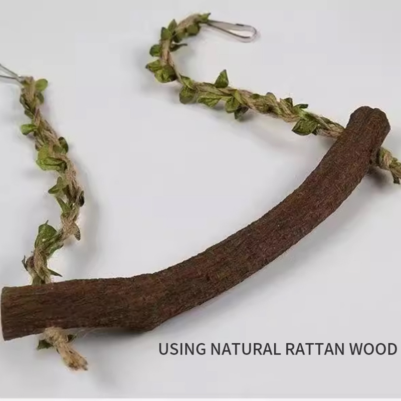 Parrot Vine Swing Toy Peony Xuan Phoenix Tiger Skin Climbing Grinding Claw Anti Bite Solid Wood Birdcage Supplies Decompression Play