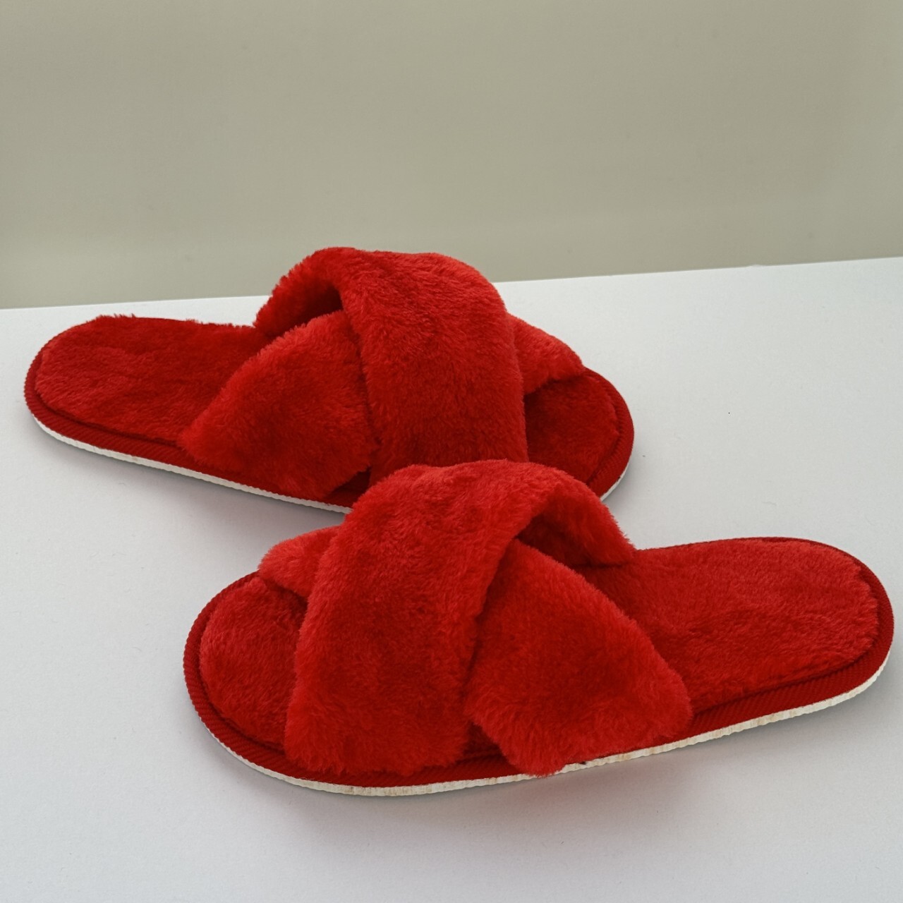 Ins Furry for Women, Outdoor Wear, Internet Celebrity 2022 New Autumn and Winter Cute Lazy Rabbit Fur Cross Cotton Slippers Trendy ddmymarket