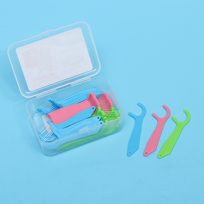 36-Count Portable Dental Floss Picks in Moisture-Proof, Dust-Proof Packaging with 12 Zodiac Animal Designs for Kids