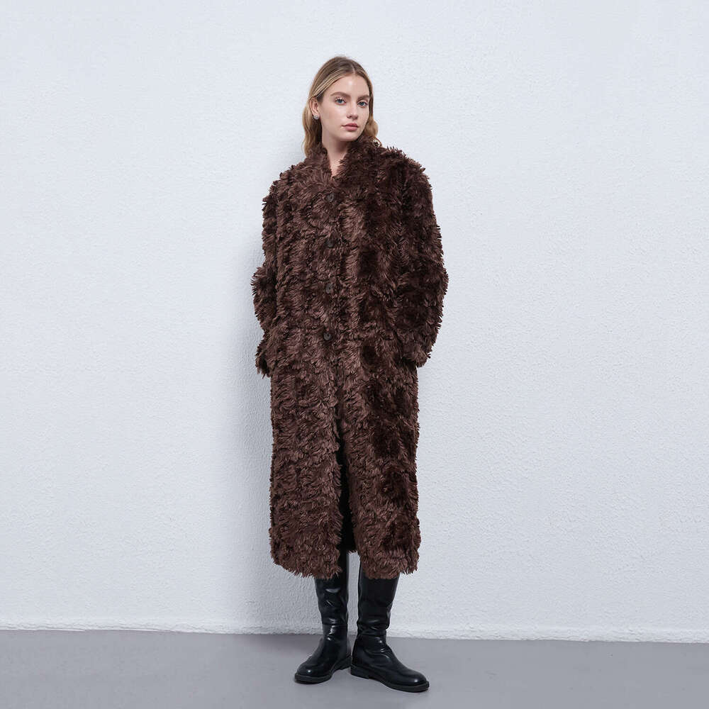 Women's Winter Colors Long Short Loose Teddy Bear Curly Fur Sheepskin ThickLong Fur Jackets Coat For Women Autumn And Winter Luxury Brand