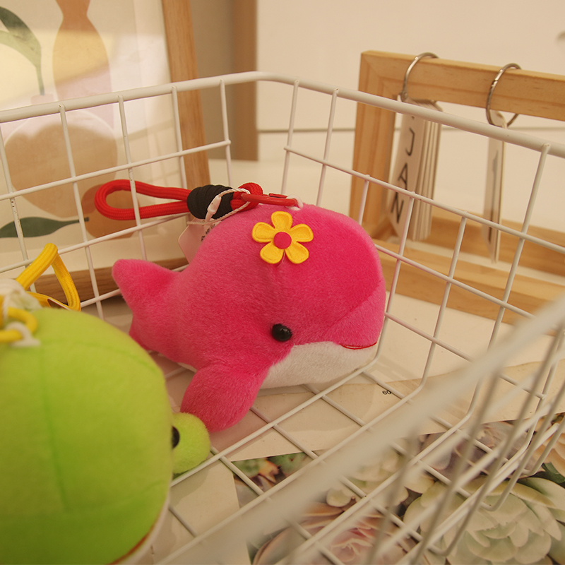 Little Flower Dolphin Plush Toy Pendant Simulation Marine Animal Doll Pendant