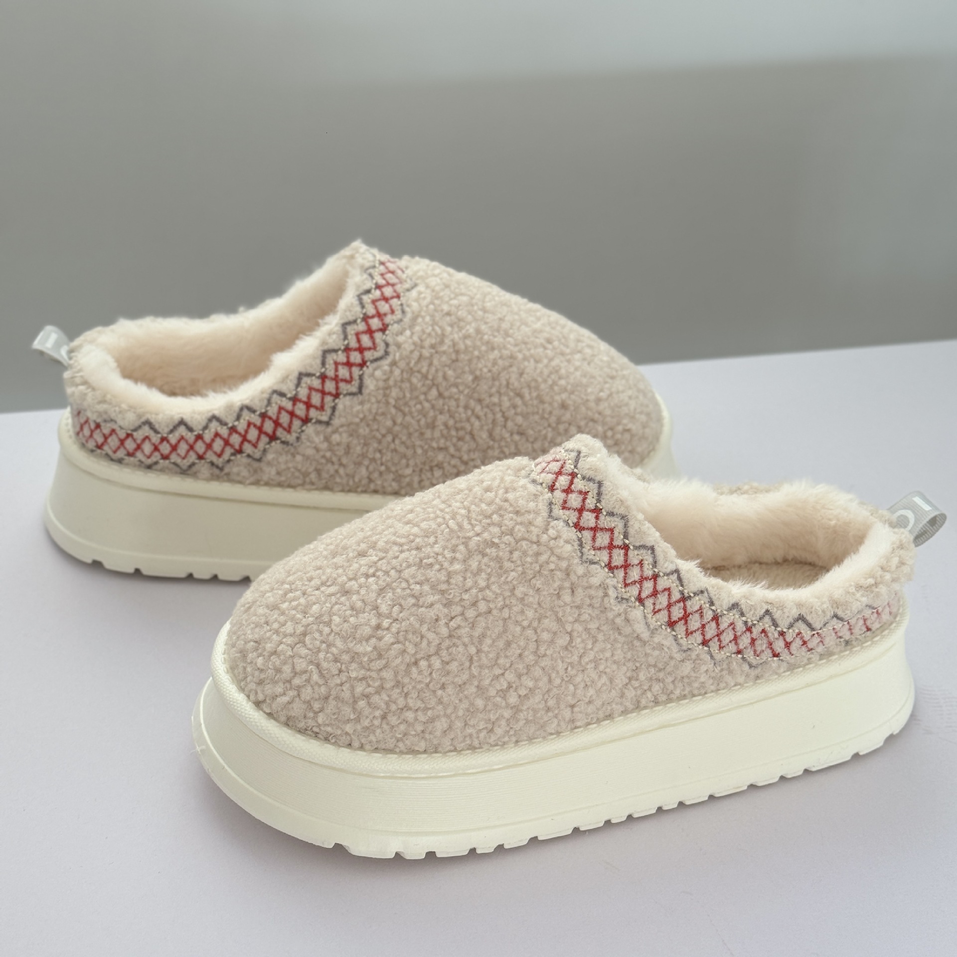 Thick-Soled Outdoor Closed-Toe Snow Boots for Women 2025 Autumn Winter New Ethnic Style Lace Fur Warm Cotton Shoes ddmymarket