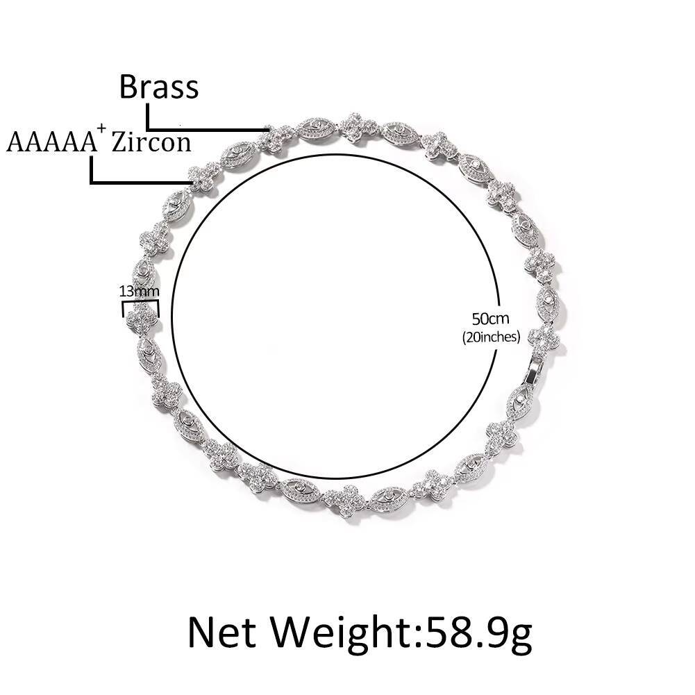 Trendy Eyes Cross Necklace Unique Designer Hiphop Women Man 18K Gold Plated Jewelry