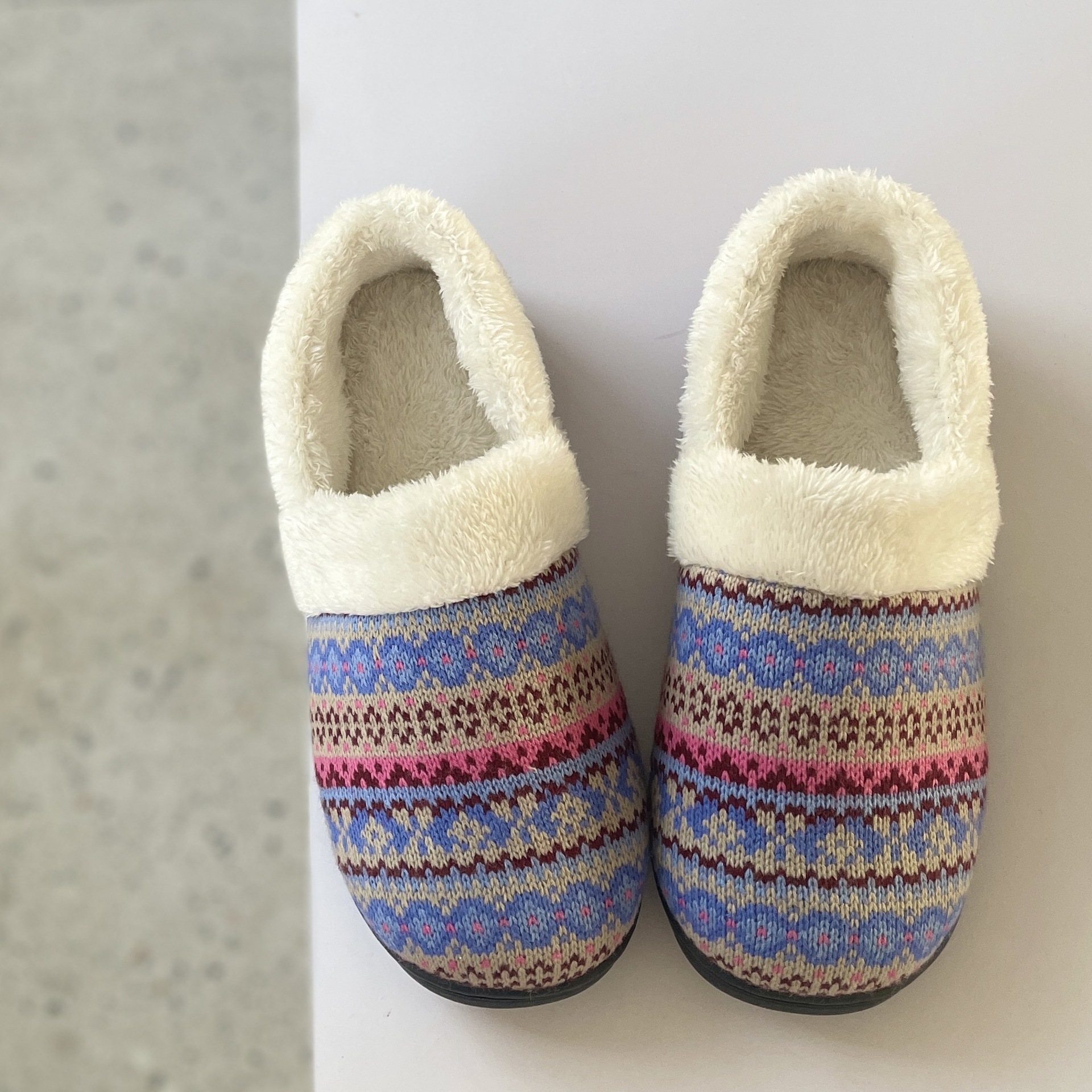 Cotton Shoes Men and Women Slippers Warm Non-slip Thickened Plus Velvet Wool Thread ddmymarket