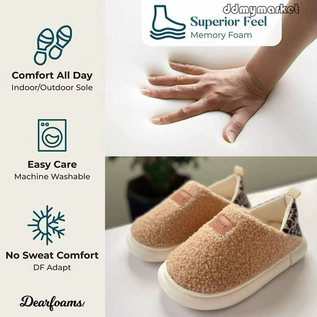 Autumn Winter Teddy Fleece Four Seasons Indoor and Outdoor Dual-Wear Maternity Cotton Elderly Shoes Men's Slippers ddmymarket