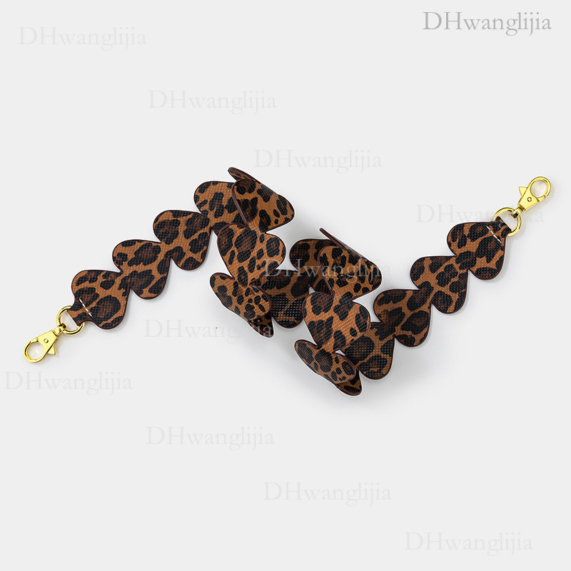 DH Luggage Accessories New Leopard Print Women's Bag Single Shoulder Wide Heart-Shaped Replacement Strap
