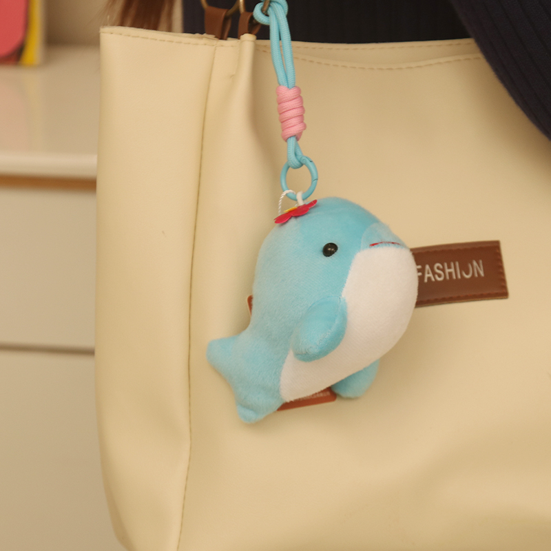 Little Flower Dolphin Plush Toy Pendant Simulation Marine Animal Doll Pendant